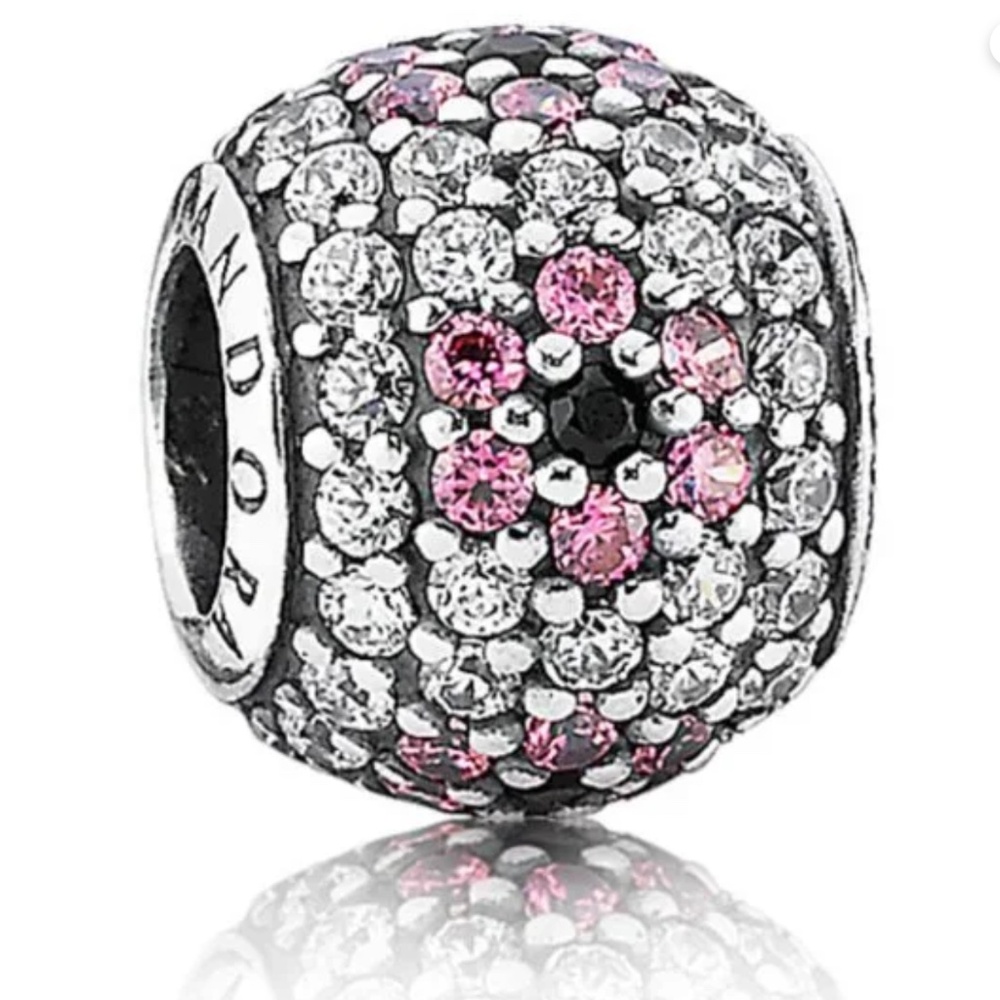 Pandora Pink and Silver Charm Bracelet